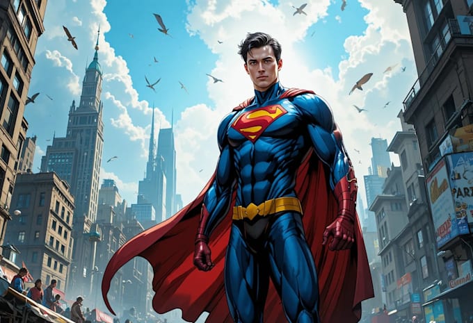 make amazing marvel style superhero art