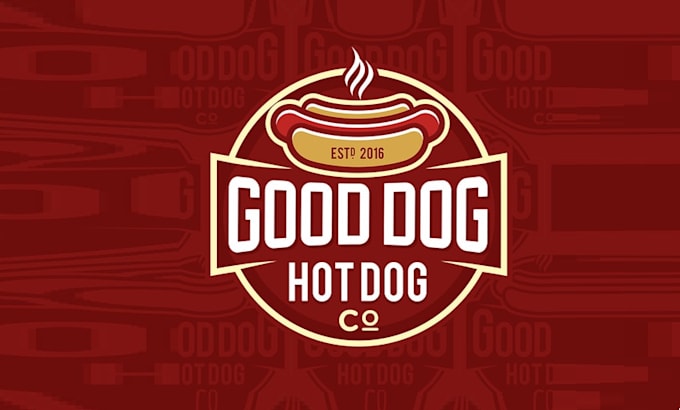 create elegant super logo for a gourmet hot dog shack