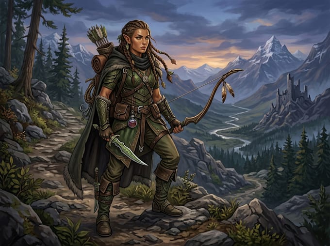 draw your dnd character illustrations or concept art