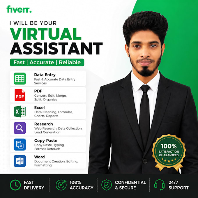 professional data entry specialist for excel, word, and PDF