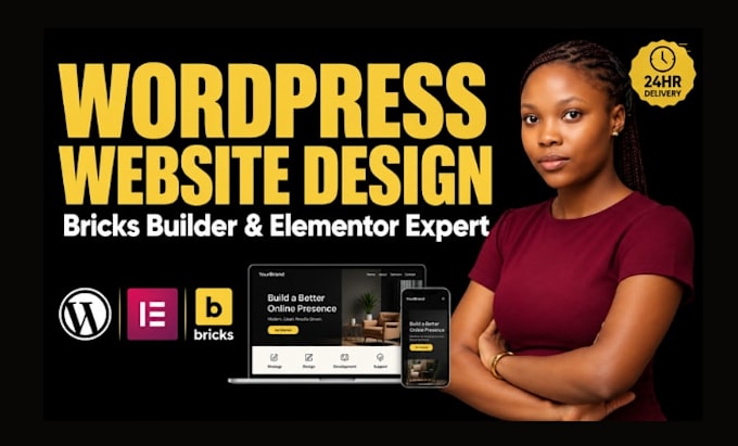 build a wordpress website with elementor or bricks builder