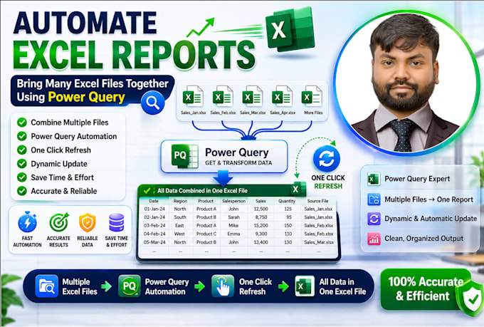 combine and refresh multiple excel files automatically