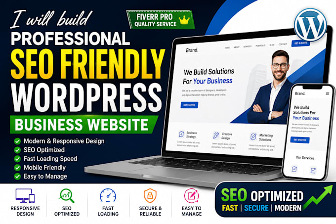 build an SEO optimized business website in wordpress