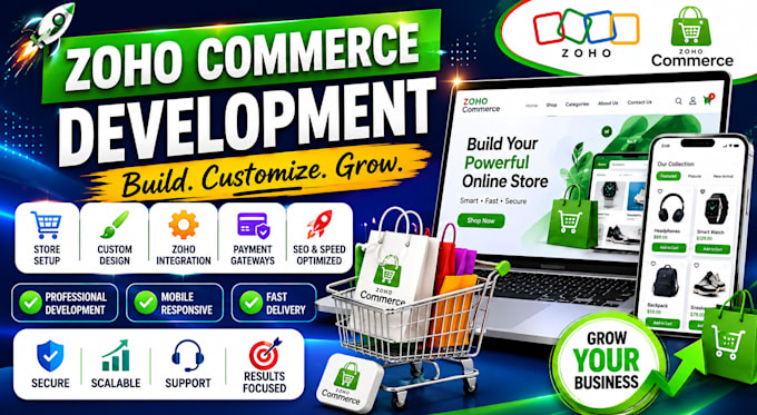 zoho commerce, zoho developer, zoho store setup, zoho customization