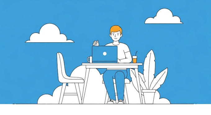 make vector line art or simple illustration