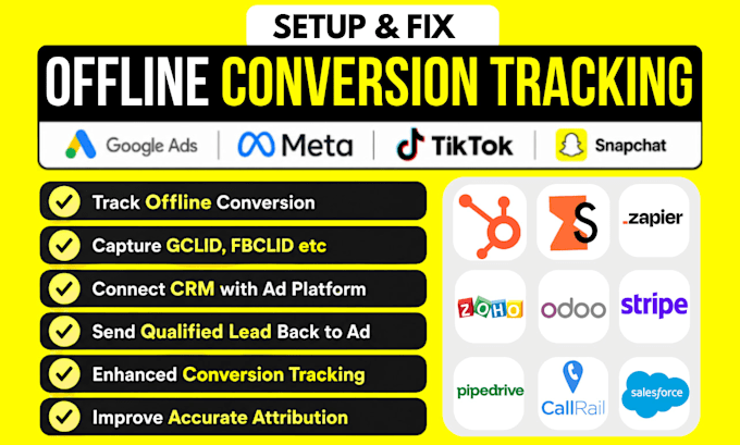 setup offline conversion tracking via zapier stape make for google, meta another