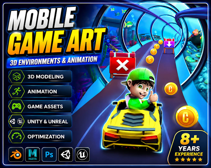 create optimized low poly 3d game props and assets