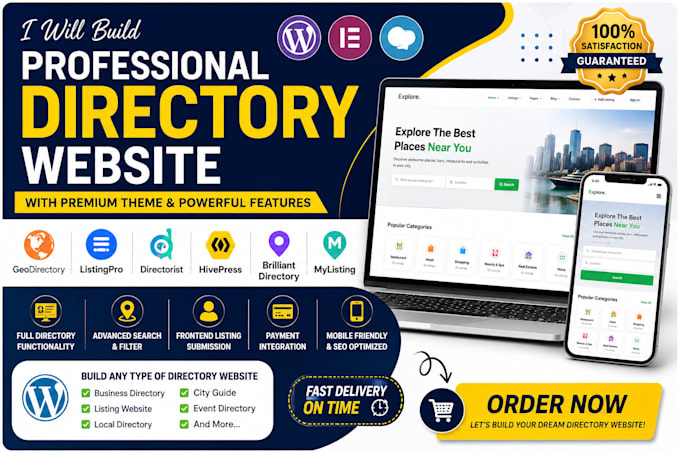 design geodirectory website, brilliant directory website, directory website