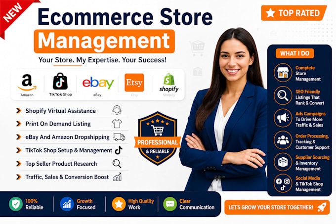 be your ecommerce virtual assistant and store manager
