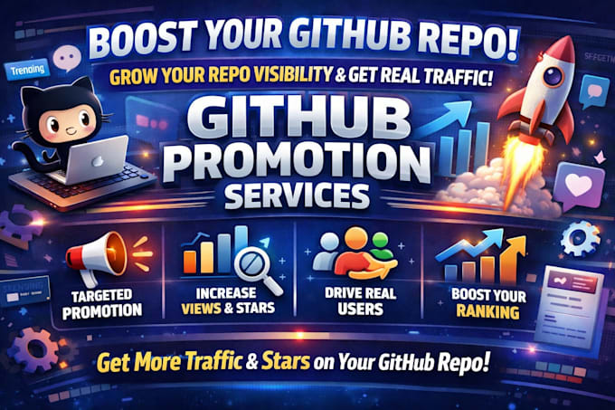 do github promotion, grow repo visibility for real traffic, promote github