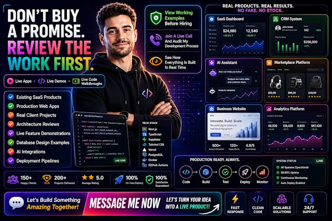 build your app and demonstrate it working first