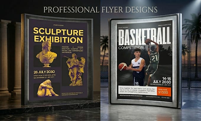 create professional and clean flyer and brochure