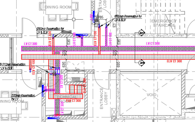 work on autocad drawing