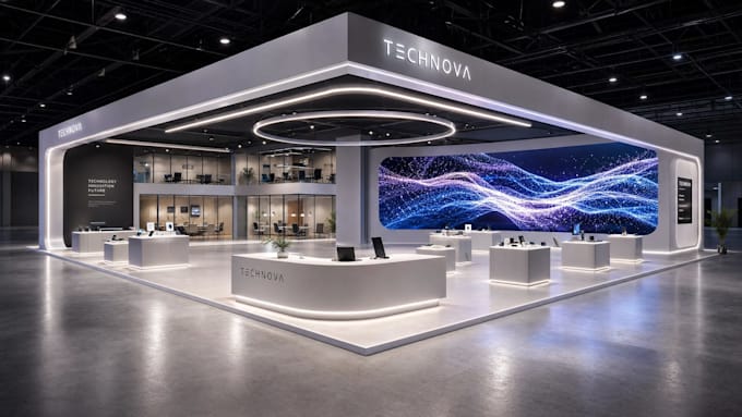 do 3d booth design large scale exhibition booth design 3d booth design renders