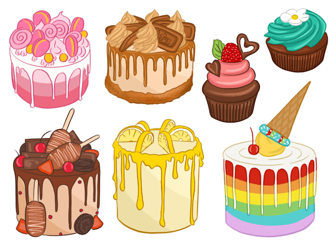 create high quality custom food illustrations