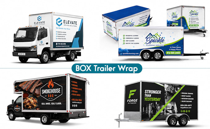 do box trailer wrap design, vehicle wrap design, van wrap