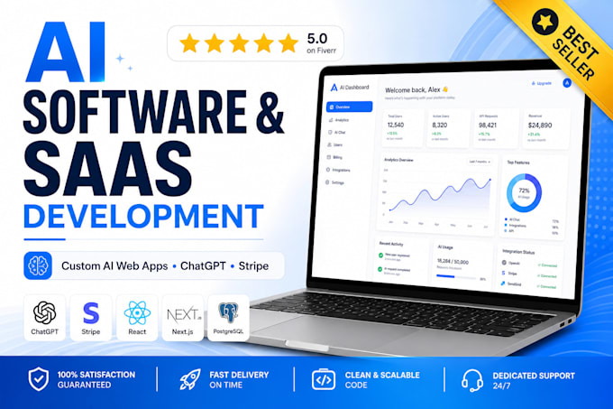 develop custom ai software ai web application ai saas app for your business