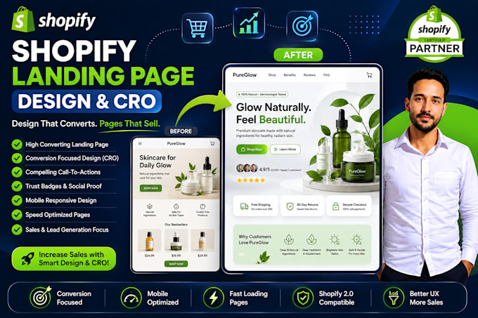 create a shopify landing page that converts visitors into customers