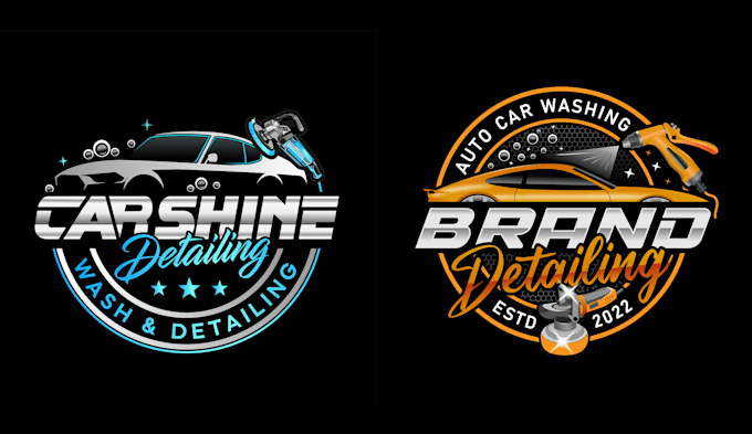 create exclusive and marvelous auto detailing logo design