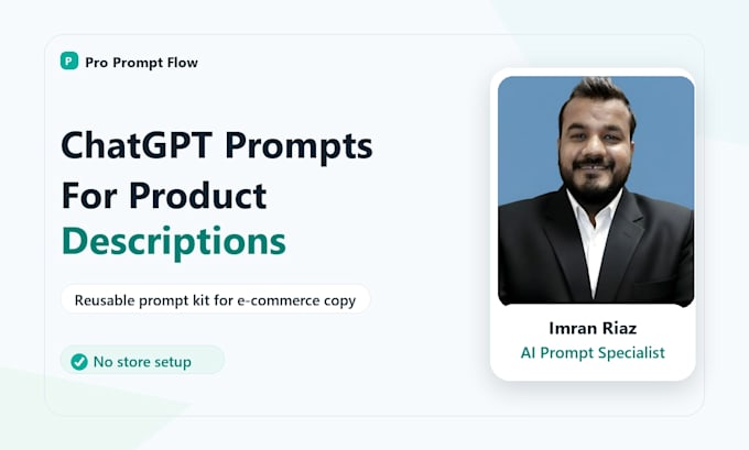 create chatgpt prompts for ecommerce product descriptions