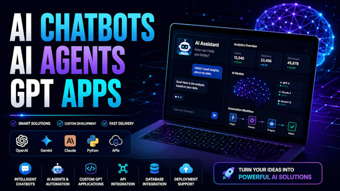 build ai chatbot, ai agent and openai automation using python