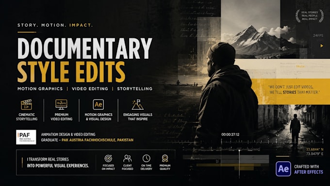 do professional documentry style youtube edits