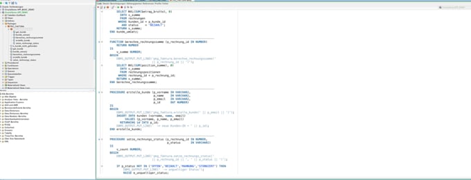 write and optimize oracle plsql packages, procedures and business logic