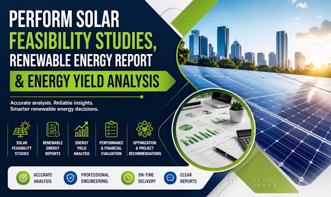 perform solar feasibility studies, renewable energy report energy yield analysis