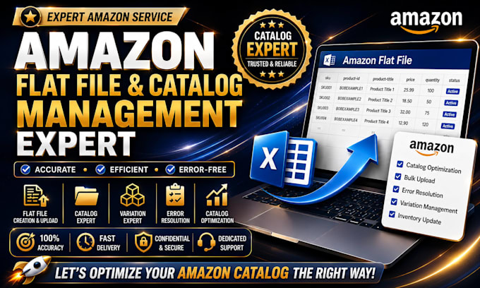 be your amazon flat file and catalog management expert