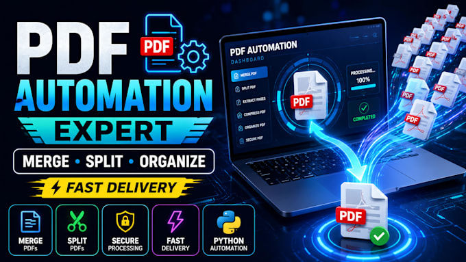 automate PDF merging splitting and processing using python