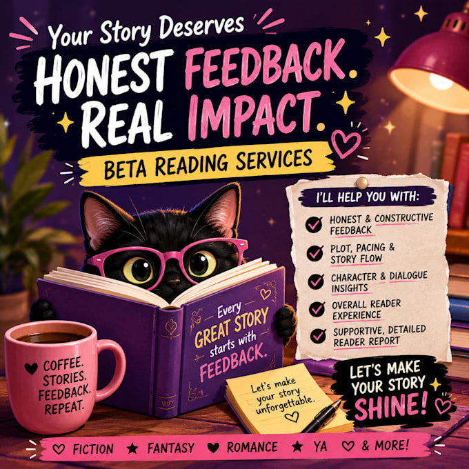 beta read and sensitivity read romance, fantasy, or horror