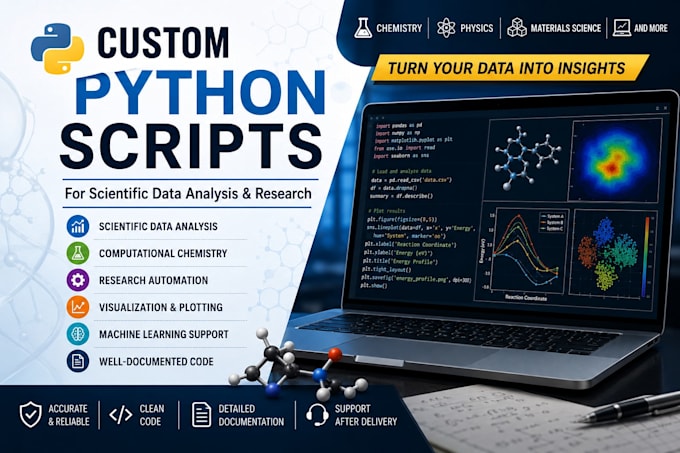 develop python scripts for computational data analysis and visualization