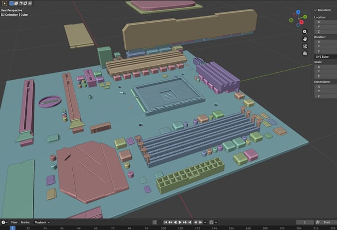 create low poly hard surface 3d models for your game