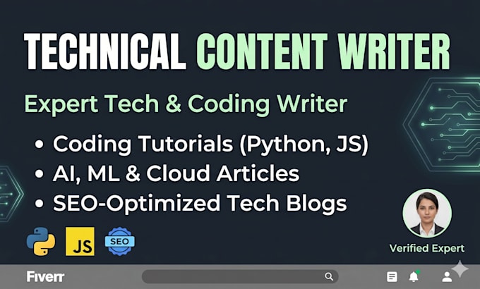 write SEO technical articles and coding tutorials