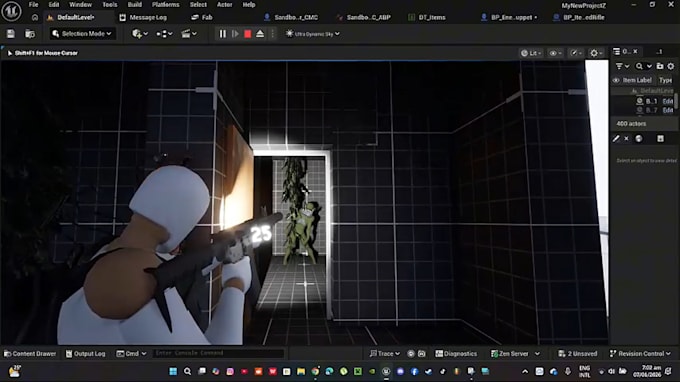 develop, redesign, fix unreal engine multiplayer VR game prototype