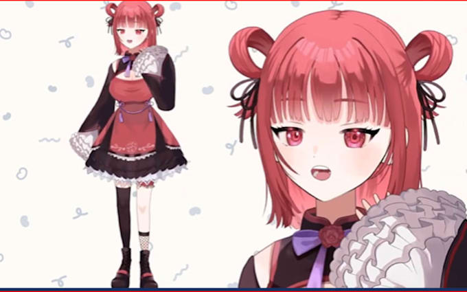 design live2d vtuber character rigging finger tracking 2d anime vtuber model