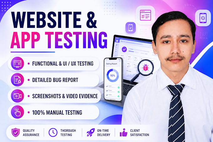 test your website and mobile app for functionality and usability