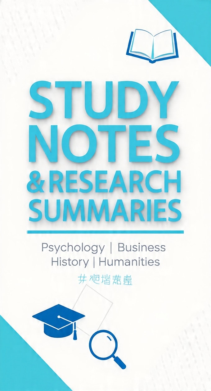 create study notes and research summaries for you