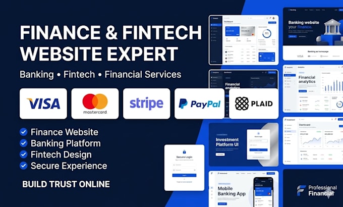 professional finance website, banking website, secure online banking website