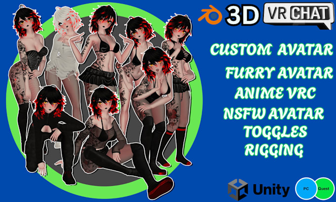 model vrchat avatar vrc avatar, 3d model vrm model, vtuber model warudo avatar