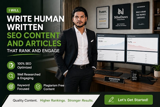 write human written SEO content and articles