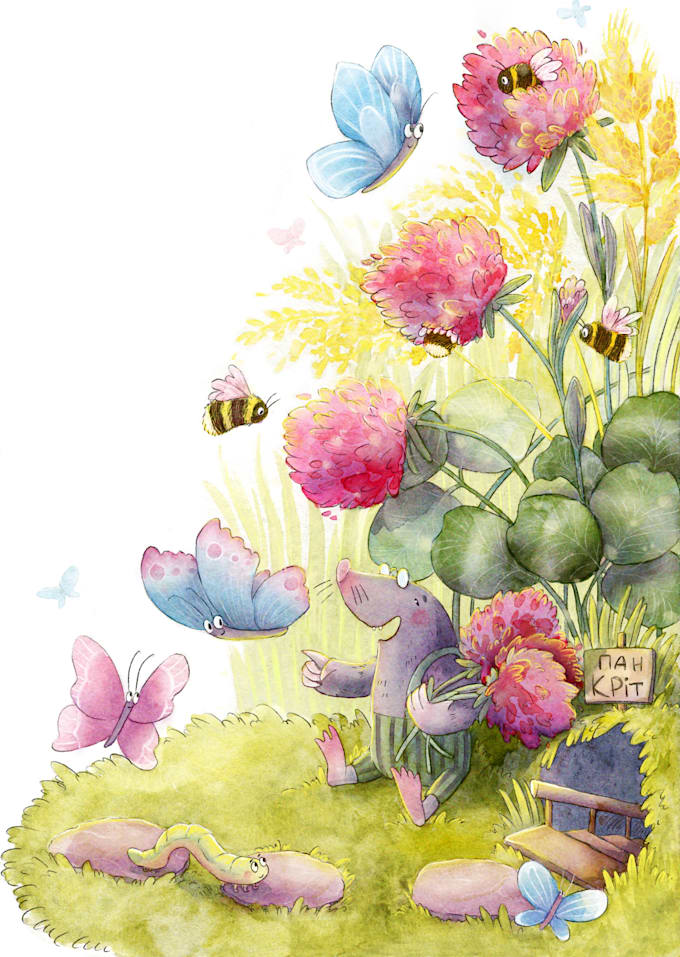 create whimsical watercolor story illustrations