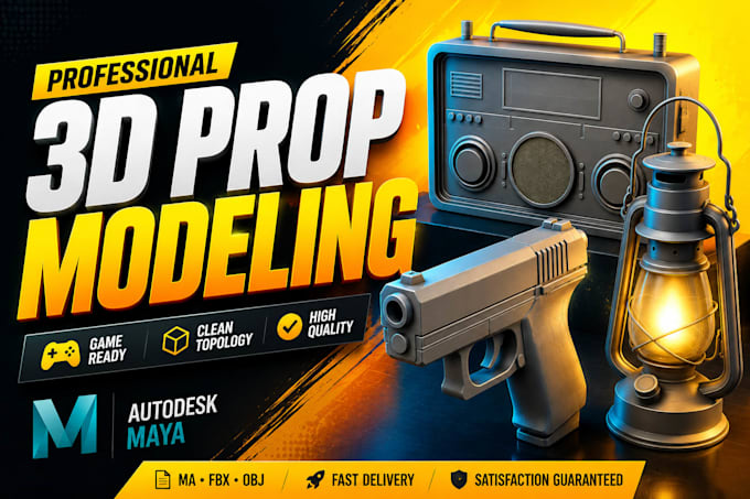 create custom 3d prop models in maya