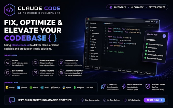 fix,optimize your codebase using claude code ai powered development
