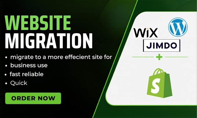 migrate wordpress wix jimdo squarespace woo commerce any cms website to shopify