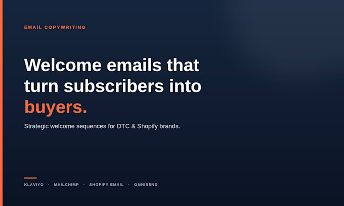 write a high converting welcome email sequence for your dtc brand