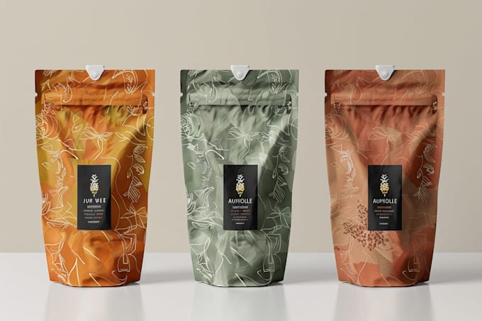 create modern product packaging design with dieline