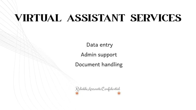 provide virtualassistant and administrative support services