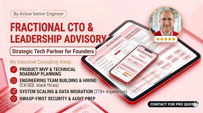 be your fractional cto and technical startup advisor