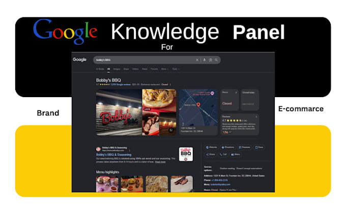 create a standard google knowledgepanel for brand and e commerce store